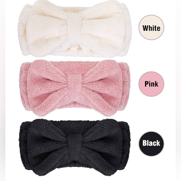 Accessories - 3 Pieces Hair Headband to wash face or apply makeup- Bow tie